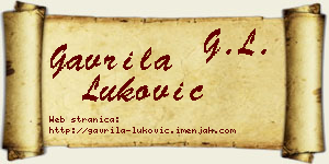 Gavrila Luković vizit kartica